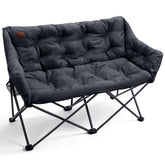 EVER ADVANCED double camping chair front view with spacious two-seat comfort outdoors.