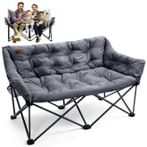 Ever Advanced double camping chair front view for family seating comfort.