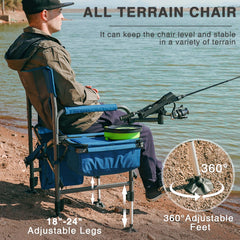EVER ADVANCED fishing chair cooler window keeps drinks cold for long fishing days