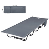 Ever Advanced cot with five U-shaped legs for stability on uneven ground.