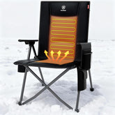 EVER ADVANCED heated reclining camping chair backrest delivers supported warmth outdoors.