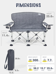 Ever Advanced Kids Double Chair mesh pocket provides easy snack and toy storage