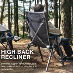 EVER ADVANCED luxury camping chair grey recline offers customizable lounging