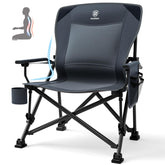 EVER ADVANCED Oversized Folding Camping Chair setup shows roomy seating for all-day comfort.