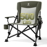 Ever Advanced oversized folding chair back view shows spacious seat for relaxed outdoor lounging.