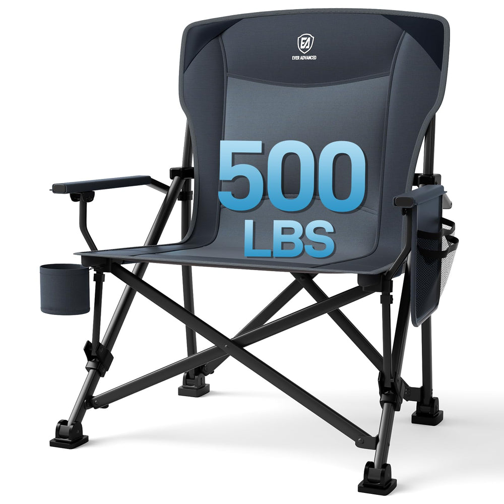 EVER ADVANCED oversized folding chair backrest for roomy camping comfort