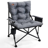 EVER ADVANCED padded oversized folding chair front view highlights roomy seating for cross-legged lounging