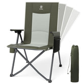 EVER ADVANCED recliner chair folded compact for easy car trunk storage and portability.