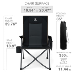 EVER ADVANCED reclining chair folded compact highlights easy storage and portability.
