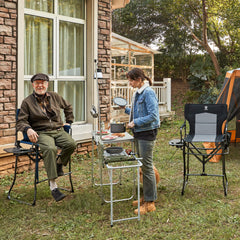 Ever Advanced tall directors chair unfolded for easy seating at events and makeup stations