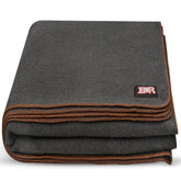 Ever Ready First Aid military wool blanket folded gray highlights durable warmth for outdoors