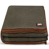 Ever Ready First Aid military wool blanket in olive drab shows durable outdoor-ready warmth.