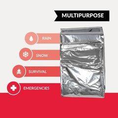 Ever Ready First Aid Mylar rescue blanket 54x84 compact and lightweight for easy carry.