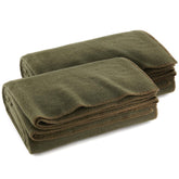 Ever Ready First Aid olive drab blanket folded for quick storage and readiness.