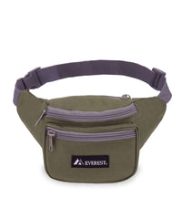 Everest Signature Waist Pack olive middle compartment view for organized storage