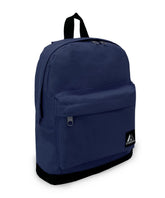 Everest small backpack navy front pocket close-up showing convenient hidden zipper for quick access