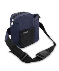 Everest Sports Bottle Waist Pack navy front view with quick hydration access.