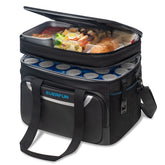 Everfun large soft cooler bag front view with dual compartments for easy picnics.