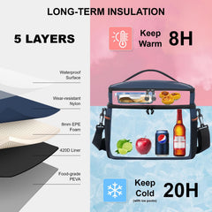 Everfun cooler bag top compartment demonstrates dry separation for delicate foods