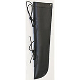Evergreen Workshop Leather Bass Bow Quiver Black full view shows durable leather storage for bass gear