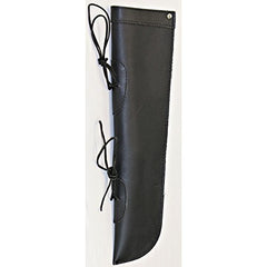 Evergreen Workshop Leather Bass Bow Quiver Black full view shows durable leather storage for bass gear
