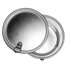 Evernew Backcountry Almi Pot side view with bail handle for tripod use.