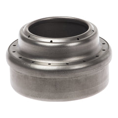 Evernew titanium alcohol stove assembly for a compact ultralight backpacking setup.