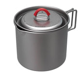 EVERNEW titanium camping mug folding handle for compact travel and comfort.