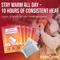 EverOne hand warmers individual packs ready to use when needed.