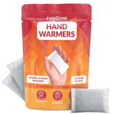 EverOne hand warmers outer box showing long-lasting warmth and convenient packaging.