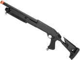 Evike CYMA M870 with retractable CQB stock for compact handling.