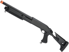 Evike CYMA M870 with retractable CQB stock for compact handling.