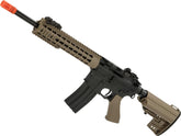 Evike CYMA M4 AEG tan with 10 inch KeyMod handguard, ideal for modular setups.