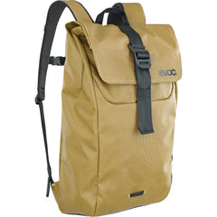 EVOC Duffle Backpack 26 lid closure enables quick volume adjustment for bulky items.