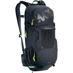 EVOC Enduro Blackline 16L hydration pocket ready for fluids during workouts