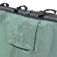The pad protects both pickup bed and bikes with a rugged, waterproof tarpaulin.