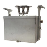 Evolution All Seasons 12V Feeder front view with rugged galvanized housing.