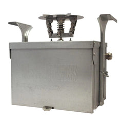 Evolution All Seasons 12V Feeder front view with rugged galvanized housing.