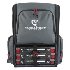 Front view of Evolution Fishing Largemouth 3.0 Tackle Backpack