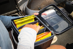 Evolution Fishing Plastix Case with removable dividers for customizable storage