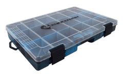 Evolution Outdoor 3600 Drift blue tackle tray keeps lures organized on the go