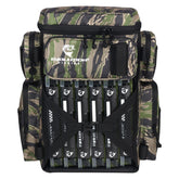 Evolution Outdoor Drift Series tiger stripe backpack ready for rugged fishing trips.