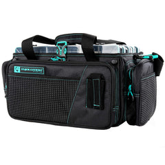 Evolution Outdoor Drift Series topless bag trays inside shows organized storage with five Seafoam trays.