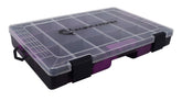 Evolution Outdoor Drift3600 QuikLatch tray red four-pack with removable sections for organized tackle.