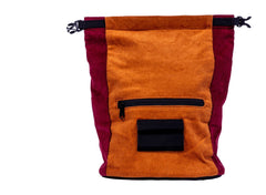 EVOLV Corduroy chalk bucket with two pockets for gear organization.