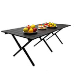 Evolve Heritage portable table beach-setup for outdoor dining on sand