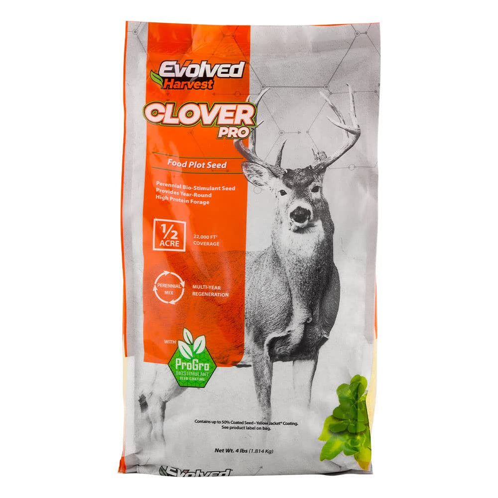 Evolved Harvest Clover Pro seed coating close-up showing biostimulant action for stronger growth.