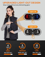 Evonicc heated vest for women chest heat quickly comforts the torso while skiing