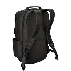 EvoShield Exec Backpack black tablet compartment with divider and pen loop for organization.