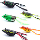 EXAURAFELIS 5pc frog lures kit - large Ray frog lure with white belly